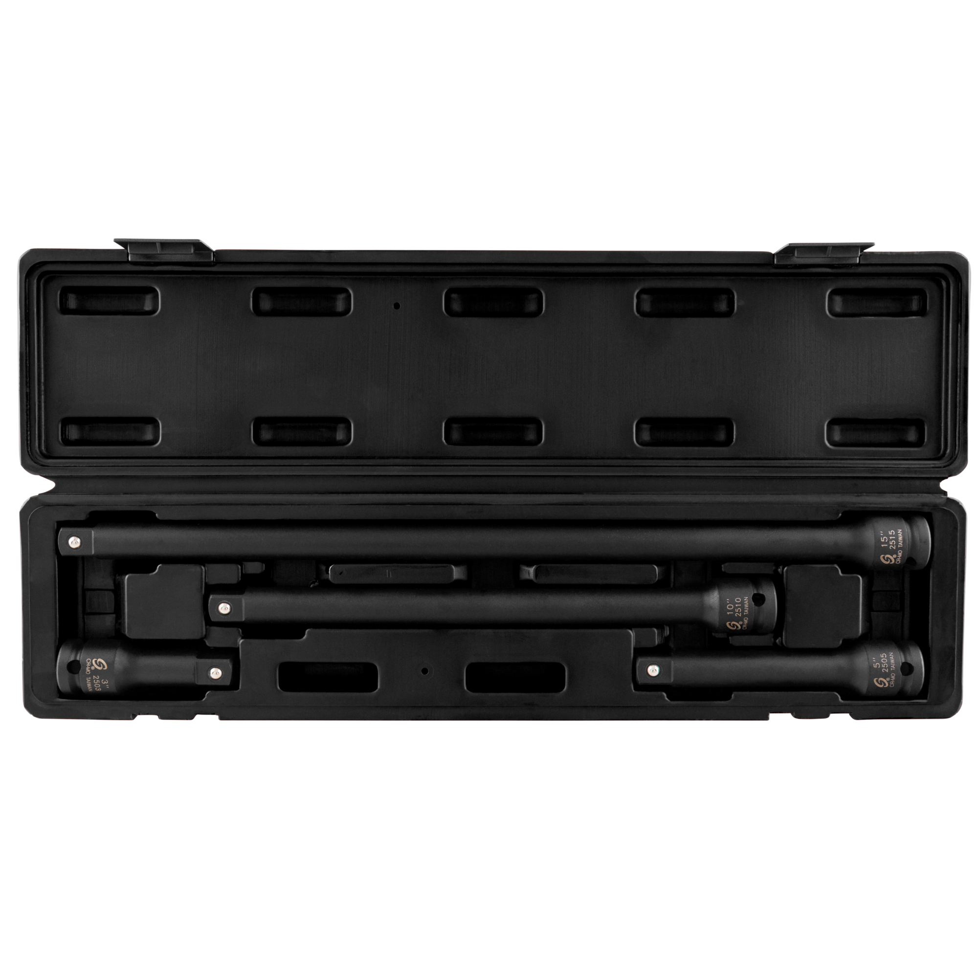 Sunex Tools Impact Extension Set — 1/2in. Drive, 4-Piece, CR-MO Alloy Steel, Black Phosphate, Model# 2500